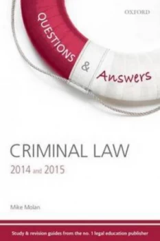 Image of Criminal Law 2014 and 2015 by Mike Molan Paperback