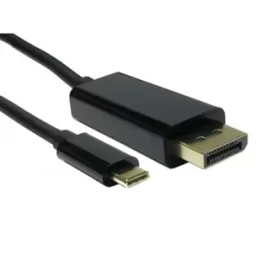 Image of Cables Direct USB C to DP 4K @ 60HZ 1m USB Type-C DisplayPort Black