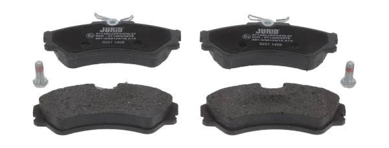 Image of JURID 571460J Brake pad set not prepared for wear warning indicator, with accessories Brake Pad Set,disc brake (402)