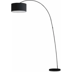 Faro Papua - 1 Light Floor Lamp Black with Shade, E27