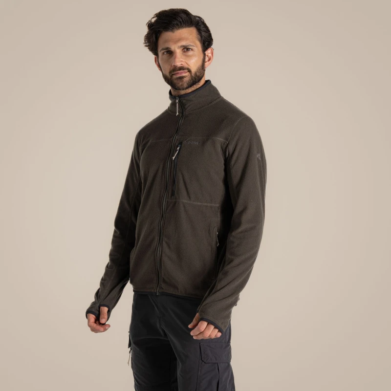 Image of Craghoppers Craghoppers Men NosiLife Spry' Full Length Zip Jacket in Dark Green Size: Medium Dark Green M Male 5063260000819