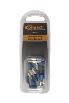 Image of 5mm Blue Male Bullet Terminal Pk 10 Connect 36875