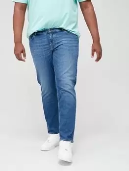 Image of BOSS Big & Tall Maine Regular Fit Jeans - Medium Blue, Size 42, Inside Leg Regular, Men
