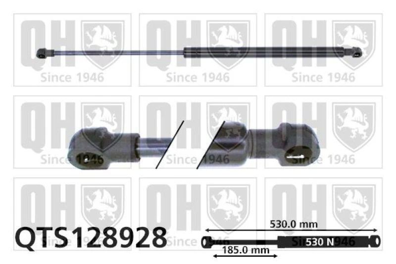 Image of QUINTON HAZELL Tailgate strut QUINTON HAZELL QTS128928