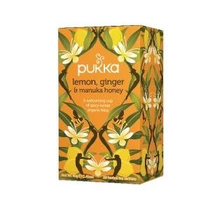 image of Pukka Lemon Ginger and Manuka Tea Pack of 20 P5049