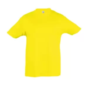 Image of SOLS Kids Regent Short Sleeve T-Shirt (12yrs) (Lemon)