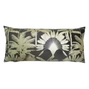 image of Malaysian Palm Foil Printed Cushion Mink