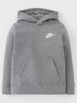 image of Nike Younger Boy Club Fleece Pullover Hoodie - Grey, Size 6-7 Years