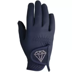 image of HY - Childrens/Kids Cadiz Riding Gloves (s) (Navy) - Navy