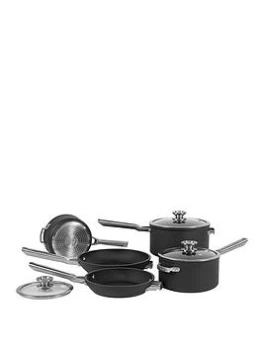 Ninja Foodi Zerostick Stackable 16cm Milk, 16/18/20cm Saucepans & 24cm Frying Pan C55000UK