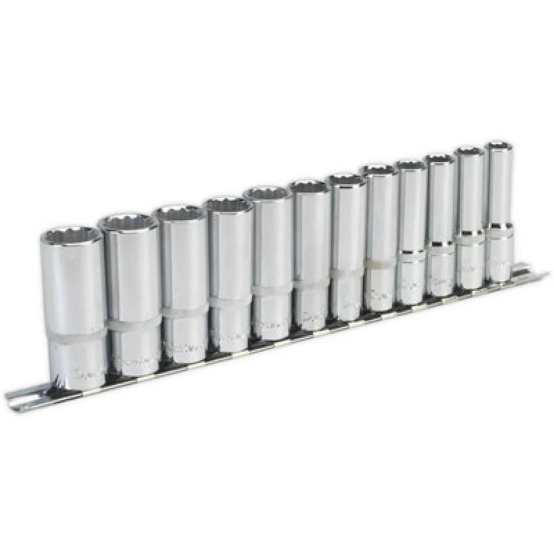 Image of Loops 12 PACK - DEEP Socket Set - 3/8" Metric Square Drive - 12 Point WallDrive Torque Multi