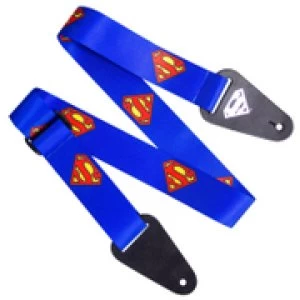 image of Superman Logo Fabric Guitar Strap