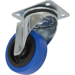 image of Sealey Swivel Plate Castor Blue Elastic 100mm