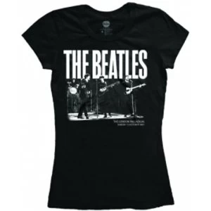 Image of The Beatles Palladium 1963 Ladies Black T Shirt: Large