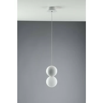 Image of Fan Europe Lighting - Fan Europe Kiss - Plaster Globe Ceiling Pendant Light White, G9