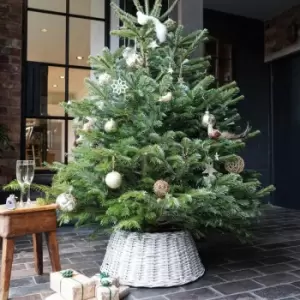 Image of Ivyline Wicker Tree Skirt 60cm - White