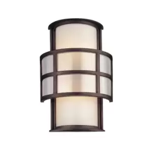 image of Discus 2 Light Wall Sconce Graphite, Glass, IP44