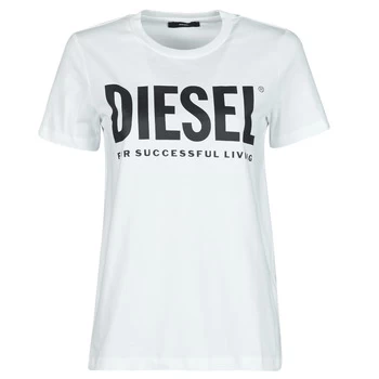 image of Diesel 00SYW8-0CATJ-100 womens T shirt in White - Sizes S,M,XS