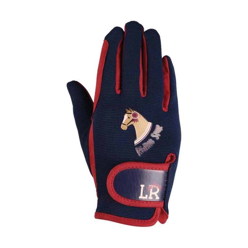 Image of Little Rider Riding Star Collection Riding Gloves in Navy Size: Small Navy Unisex S