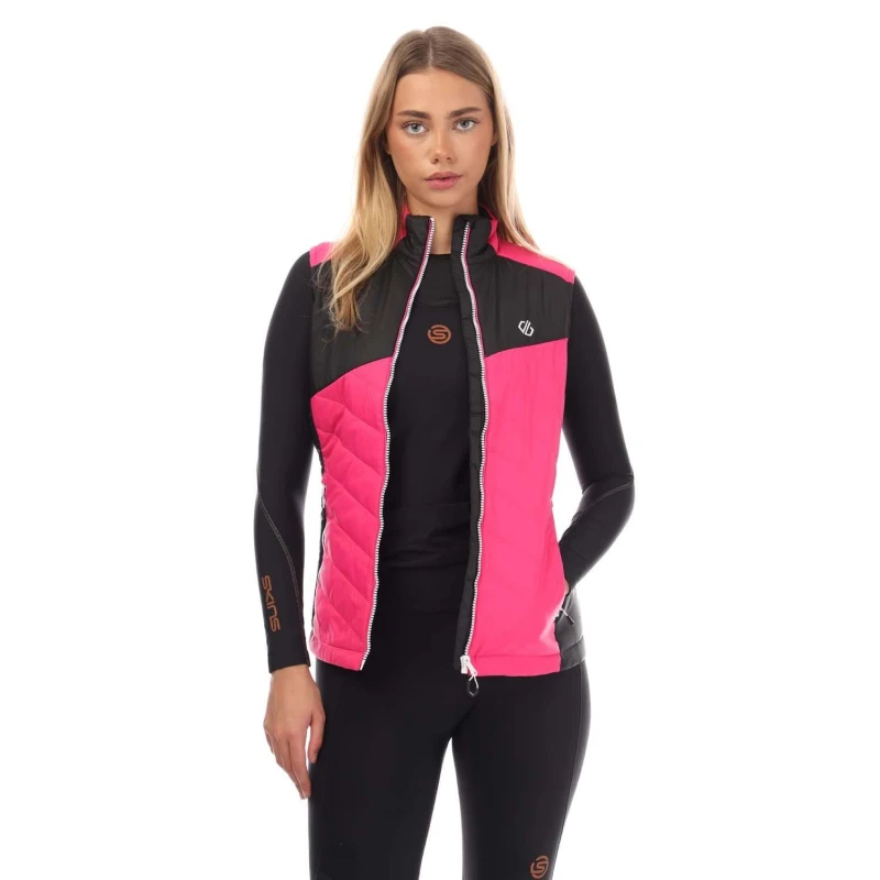 Image of Dare 2b Ascending Lightweight Padded Gilet Pink Black female 10