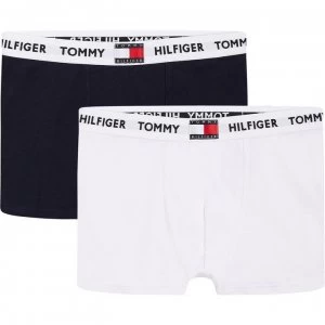 image of Tommy Hilfiger 2 Pack Boxer Trunks - White/Navy 0U9