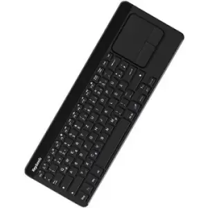 image of Keysonic KSK-5220BT (DE) Bluetooth Keyboard German, QWERTZ, Windows Black Built-in touchpad, Mouse buttons