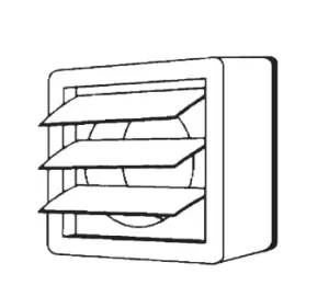 Image of Manrose Window Vent Kit For XF150A Range (Fixed Louvre Grille) - 12681