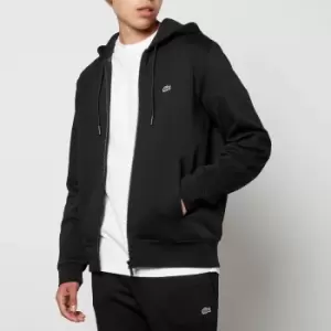 Image of Lacoste Logo-Appliqued Cotton-Blend Jersey Zip-Up Hoodie - 7/XXL