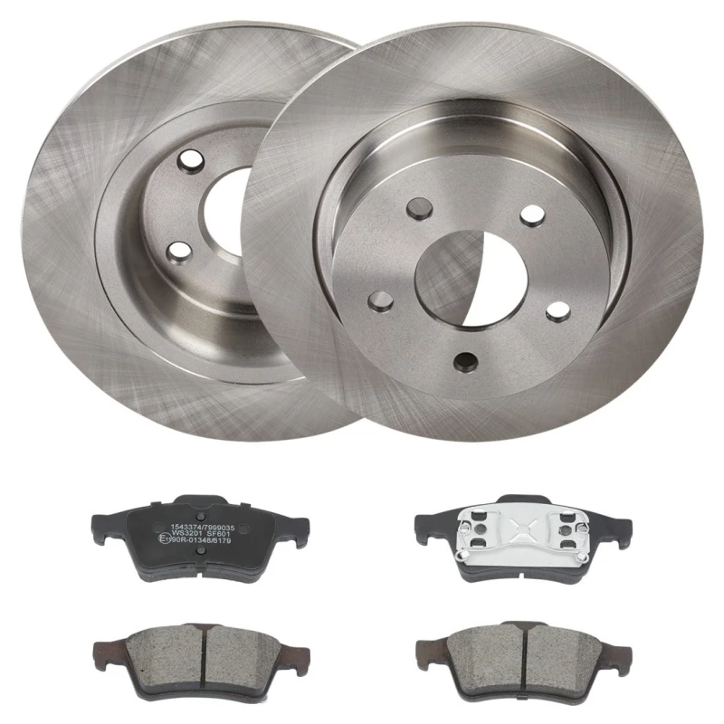 Image of RIDEX 3405B2460 Brake disc and pads set Rear Axle, Brake Disc Type: Solid, not prepared for wear warning indicator Brake Set,disc brakes (3405)