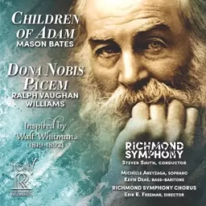 Image of Mason Bates Children of Adam/Ralph Vaughan Williams Dona Inspired By Walt Whitman 1819-1892 by Mason Bates CD Album