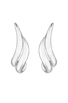 Image of Silver Plated Double Wave Earrings