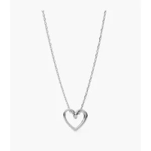 Image of Fossil Womens Stainless Steel Pendant Necklace - Silver