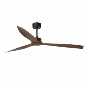 Image of Faro JUST - Matt Black, Wood Ceiling Fan 178cm Smart - Remote Included