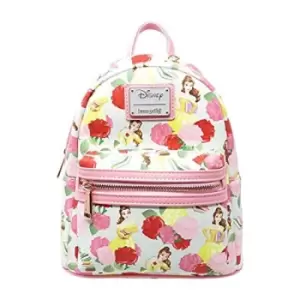 image of Disney by Loungefly Backpack Beauty and the Beast Belle Rose AOP heo Exclusive