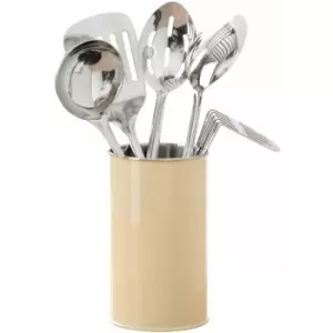 5pc Cream Enamel Canister Kitchen Utensils Set - Premier Housewares