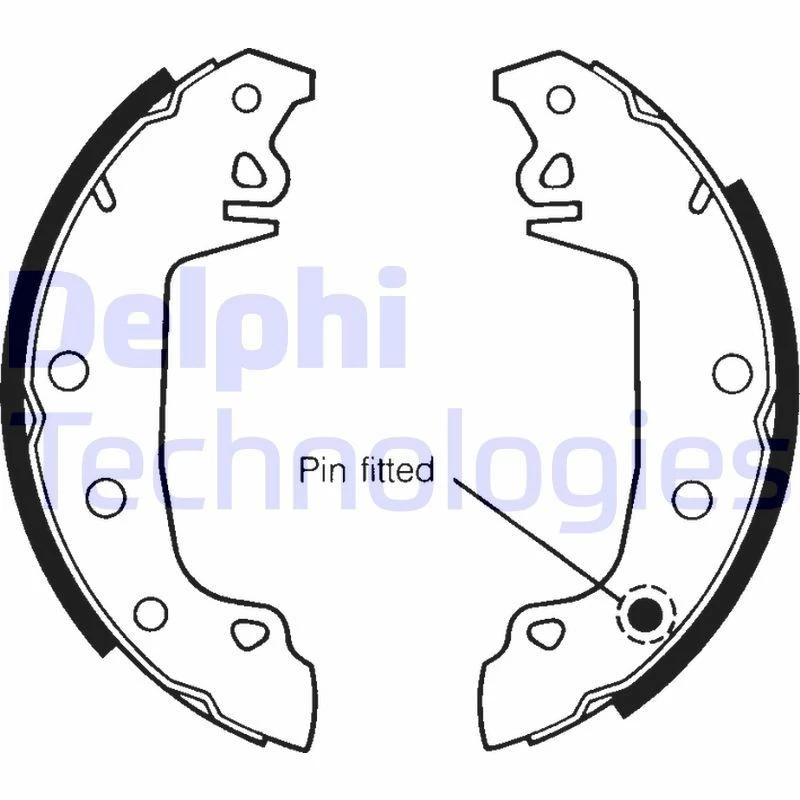 Image of DELPHI Brake Shoe Set DELPHI LS1142