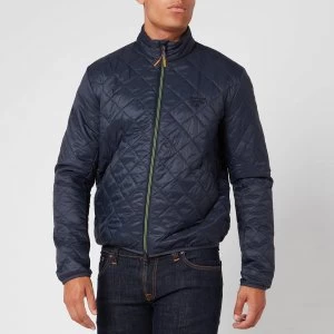Image of Barbour Beacon Mens Karl Box Quilted Jacket - Navy - L
