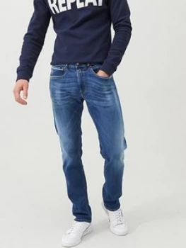 Image of Replay Hyperflex Grover Straight Fit Jeans - Light Blue
