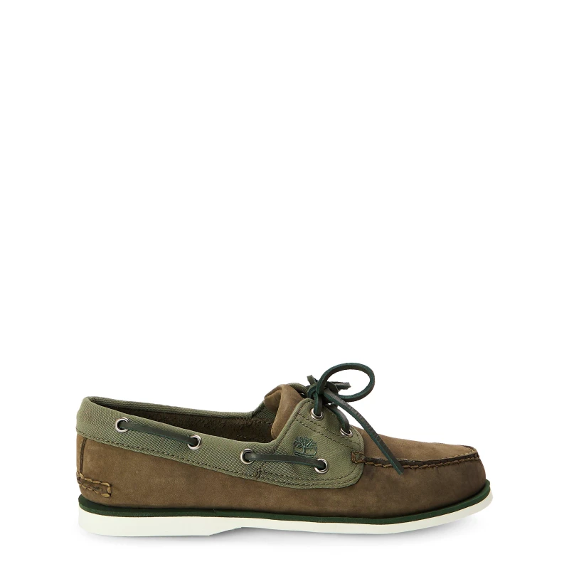 Image of Timberland Mens Boat Shoe Dark Green Boat Shoes Dark Grn Nubuck male 6.5 (40)