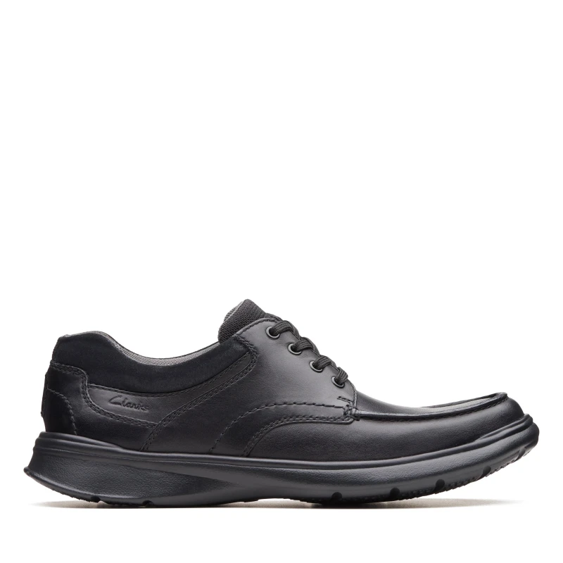 Image of (UK 6, Black) Mens Clarks Casual Shoes Cotrell Edge - G Fit