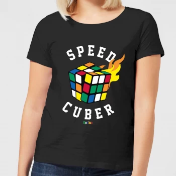 image of Speed Cuber Womens T-Shirt - Black - L - Black