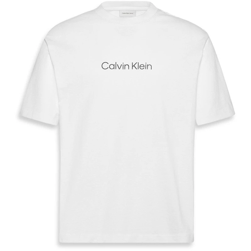 Image of Calvin Klein Relaxed Fit T-Shirt with Short Sleeves White Men S;M;L;XL