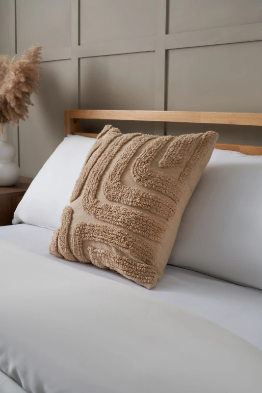 Image of Bhs Golden Hour Tufted Cushion Natural