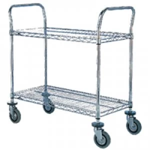 Image of Slingsby 2 Tier Chrome Trolley 457x1070mm 329017