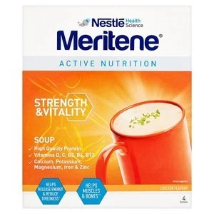 image of Meritene Active Nutrition Chicken Soup 4x 50g