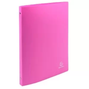 image of Exacompta Ring Binder Opaque 51194SE Polypropylene A4 15mm 4 ring Pink Pack of 25