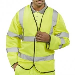 Image of B Seen High Visibility Long Sleeve Jerkin 5XL Orange Ref PKJENG5XL Up