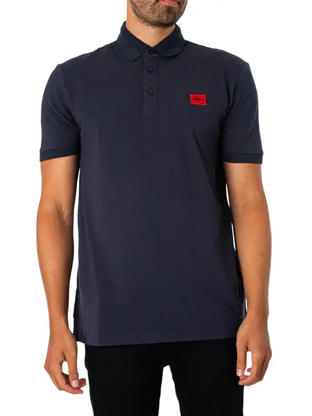 Image of HUGO Dereso232 Slim Polo Shirt Dark Blue S