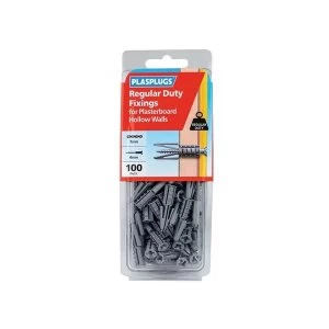 image of Plasplugs Regular-Duty Fixings & Screws Pack of 10