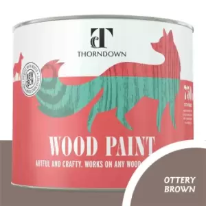 Image of Thorndown Ottery Brown Satin Interior and Exterior Wood Paint 750ml